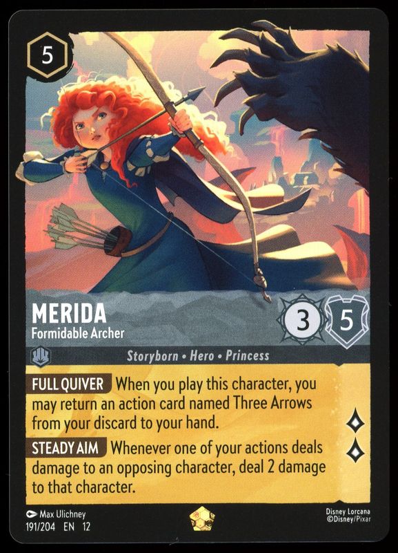 Disney Lorcana Wilds Unknown 2026 - Merida Formidable Archer #191