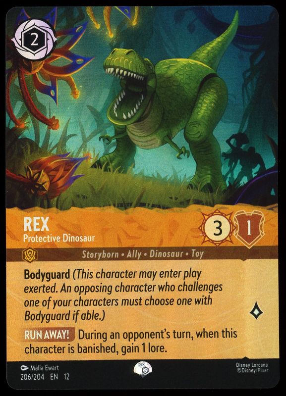 Disney Lorcana Wilds Unknown 2026 - Rex Protective Dinosaur #206