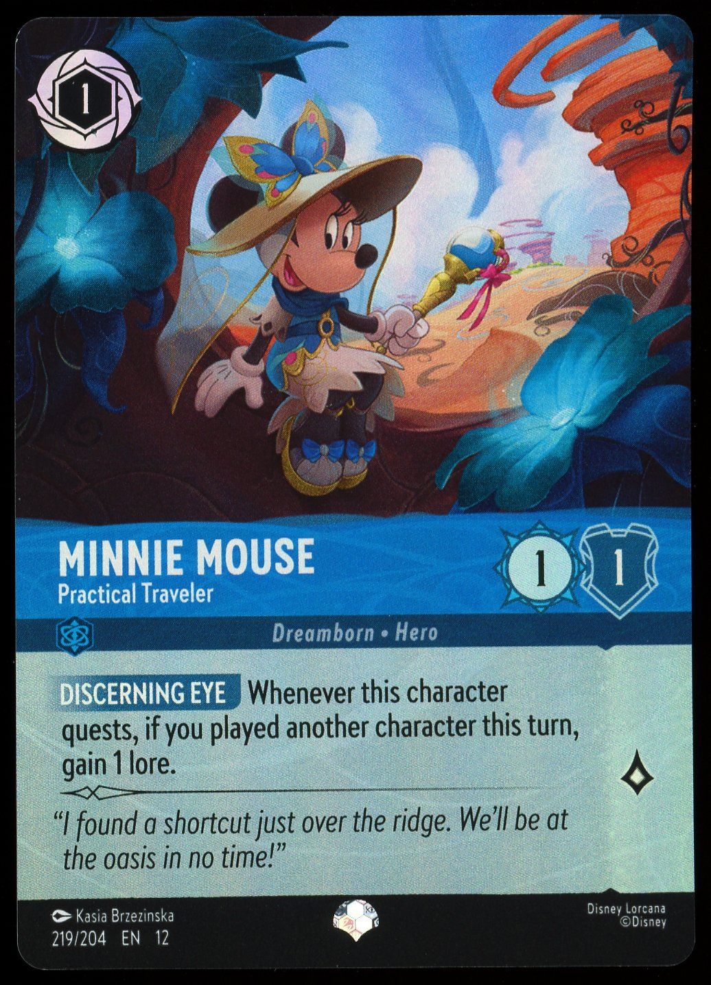 Disney Lorcana Wilds Unknown 2026 - Minnie Mouse Practical Traveler #219