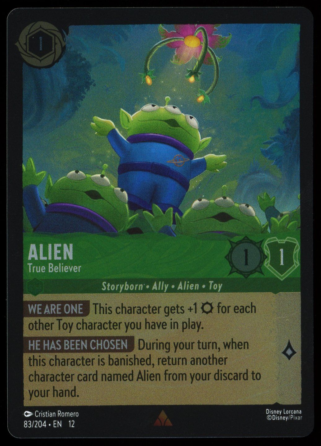 Disney Lorcana Wilds Unknown 2026 - Alien True Believer Foil #83