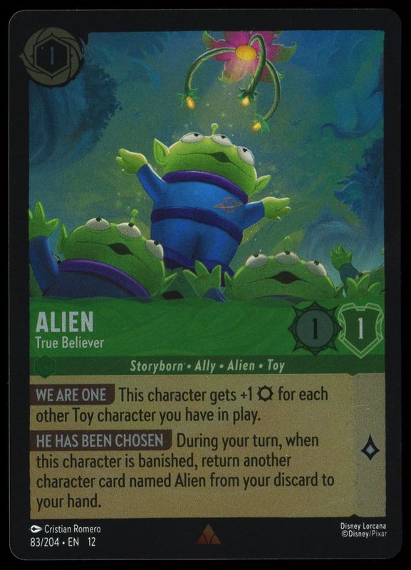 Disney Lorcana Wilds Unknown 2026 - Alien True Believer Foil #83