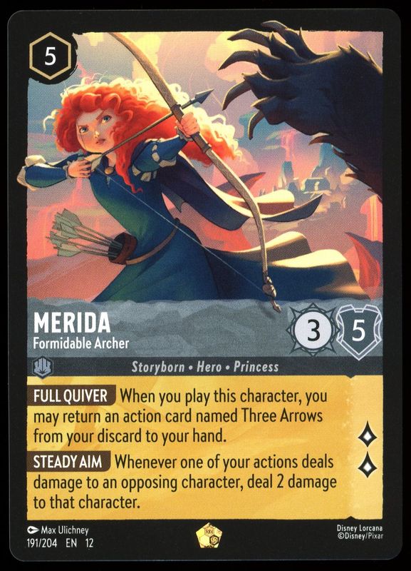 Disney Lorcana Wilds Unknown 2026 - Merida Formidable Archer #191