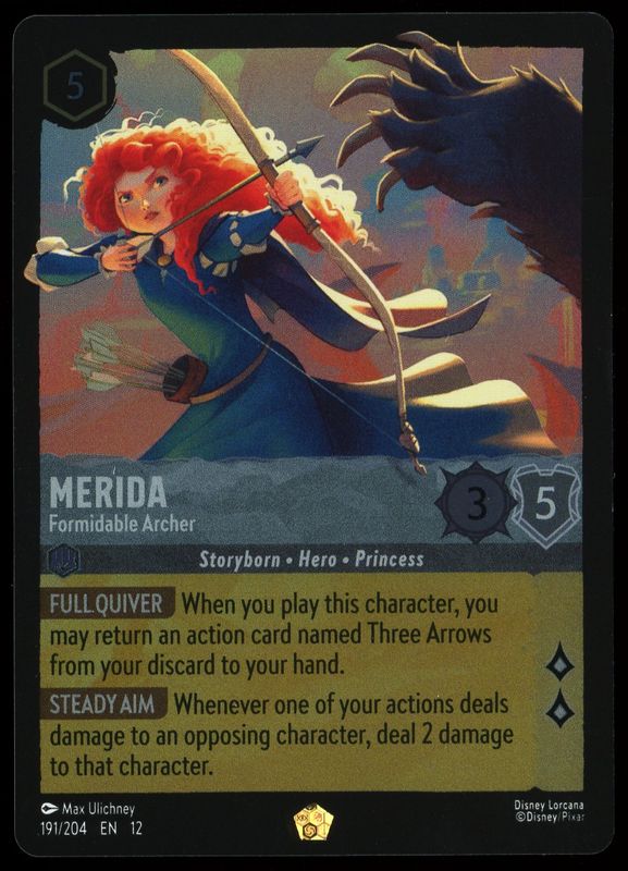Disney Lorcana Wilds Unknown 2026 - Merida Formidable Archer Foil #191