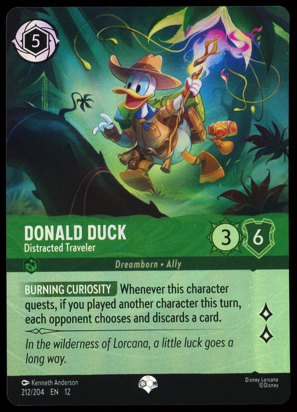 Disney Lorcana Wilds Unknown 2026 - Donald Duck Distracted Traveler #191