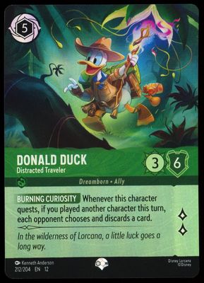 Disney Lorcana Wilds Unknown 2026 - Donald Duck Distracted Traveler #191