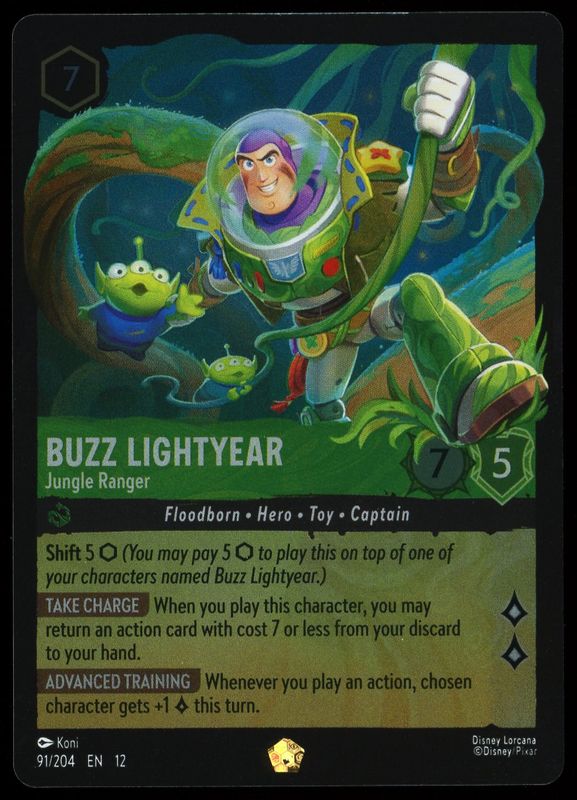 Disney Lorcana Wilds Unknown 2026 - Buzz Lightyear Jungle Ranger Foil #91