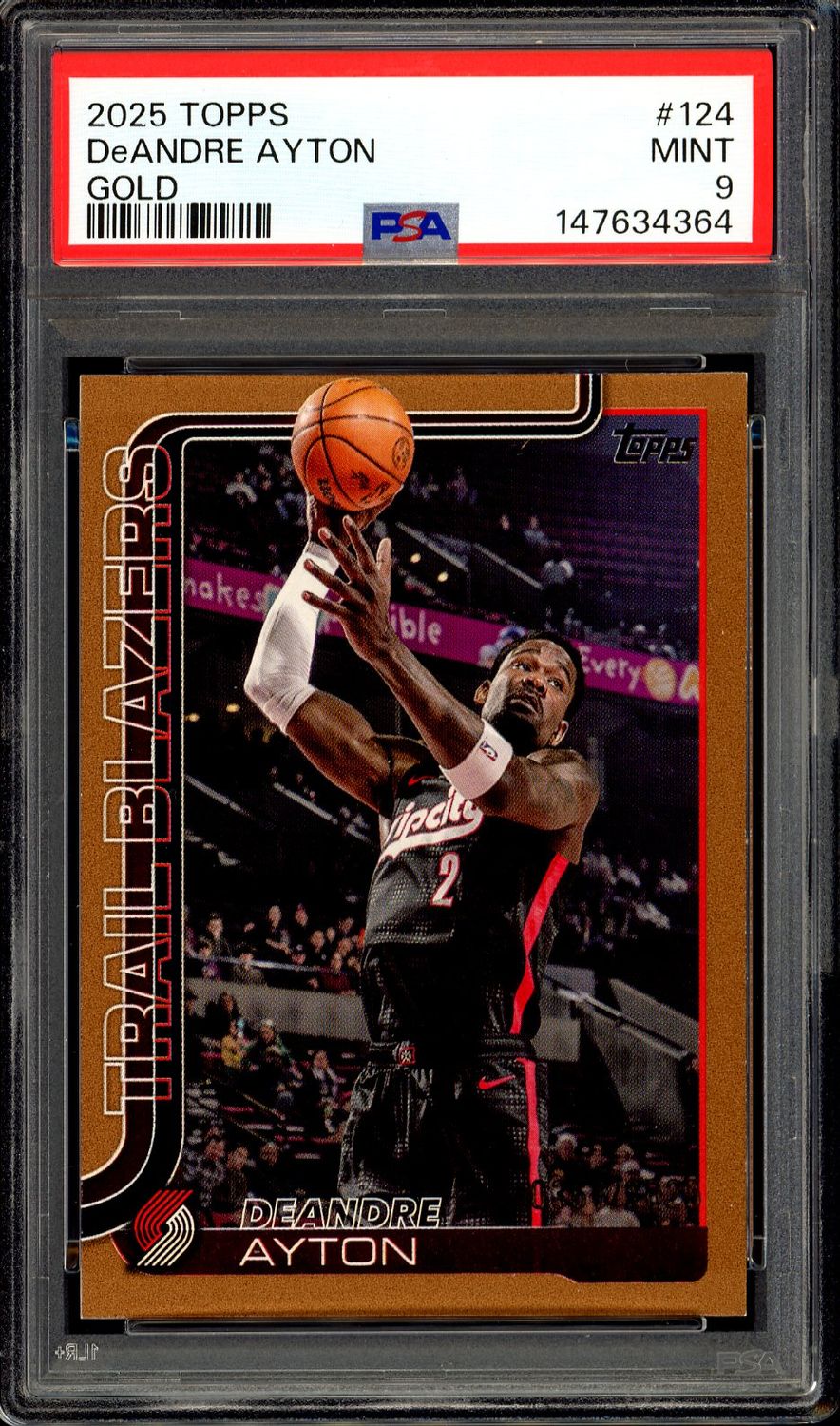 Topps Basketball 2025 - Deandre Ayton Gold #124 367/2025 - PSA 9