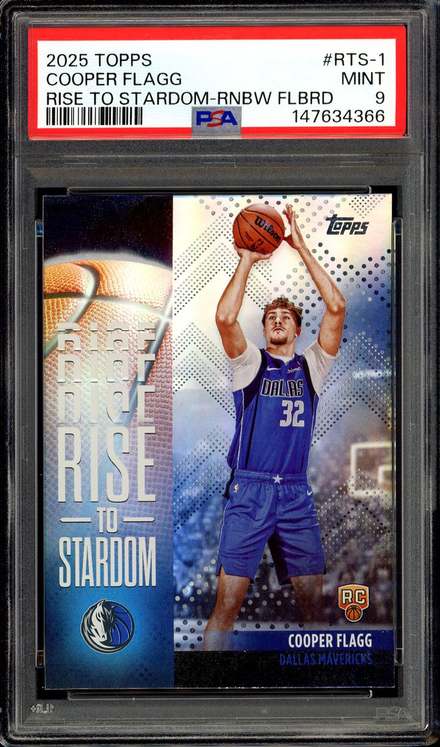 Topps Basketball 2025 Rise to Stardom - Cooper Flagg RC Rainbow #RTS-1 - PSA 9