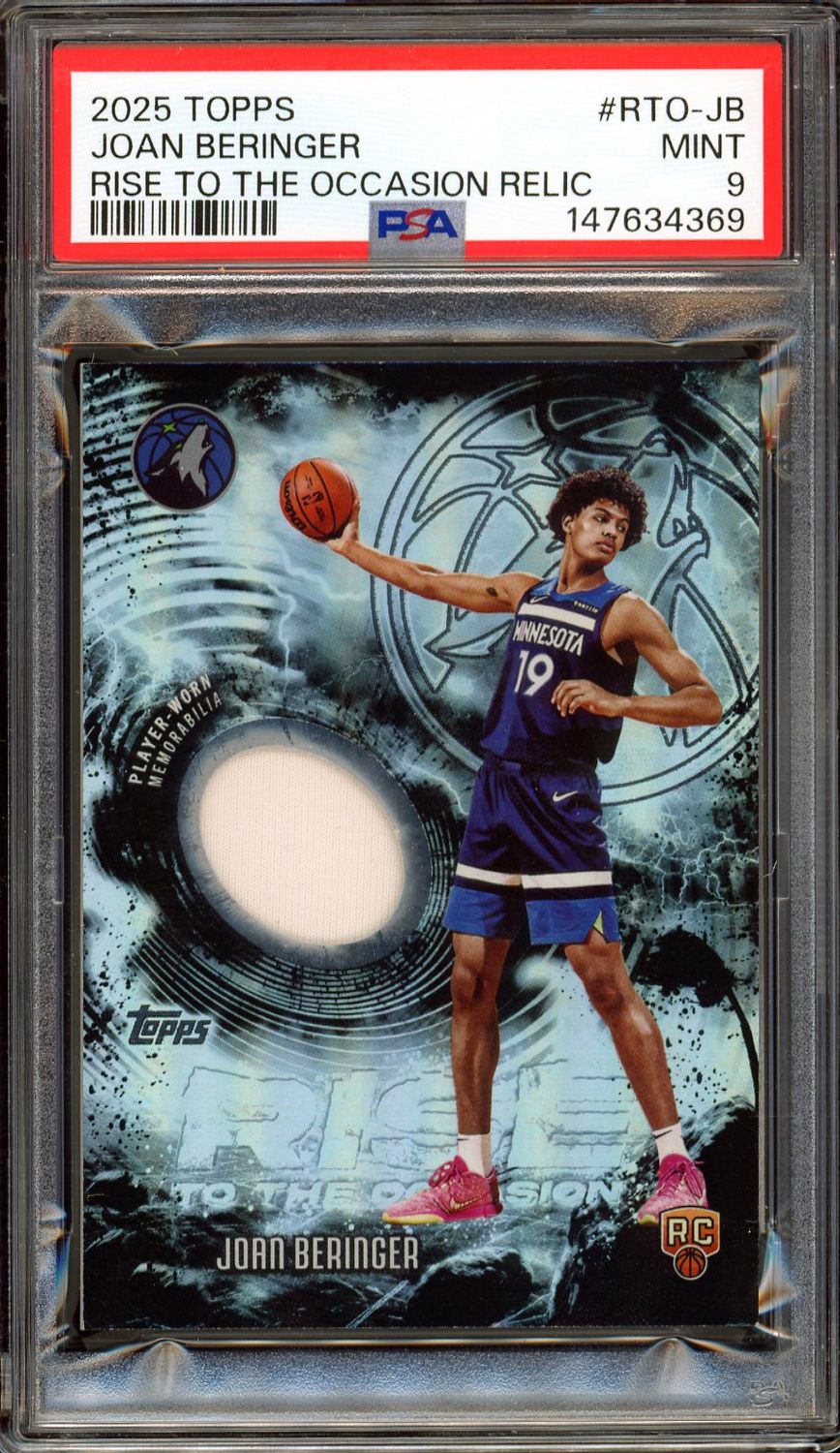 Topps Basketball 2025 Rise to the Occasion Relic - Joan Beringer RC Rainbow (Jersey) #RTO-JB - PSA 9