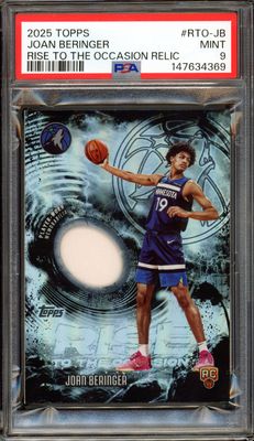 Topps Basketball 2025 Rise to the Occasion Relic - Joan Beringer RC Rainbow (Jersey) #RTO-JB - PSA 9