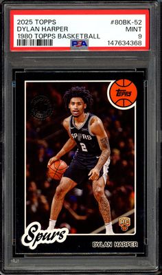 Topps Basketball 2025/1980 - Dylan Harper RC #80BK-52 - PSA 9