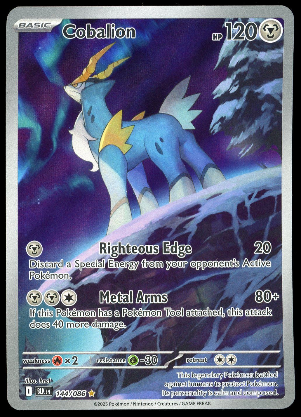 Pokemon Black Bolt 2025 - Cobalion #144