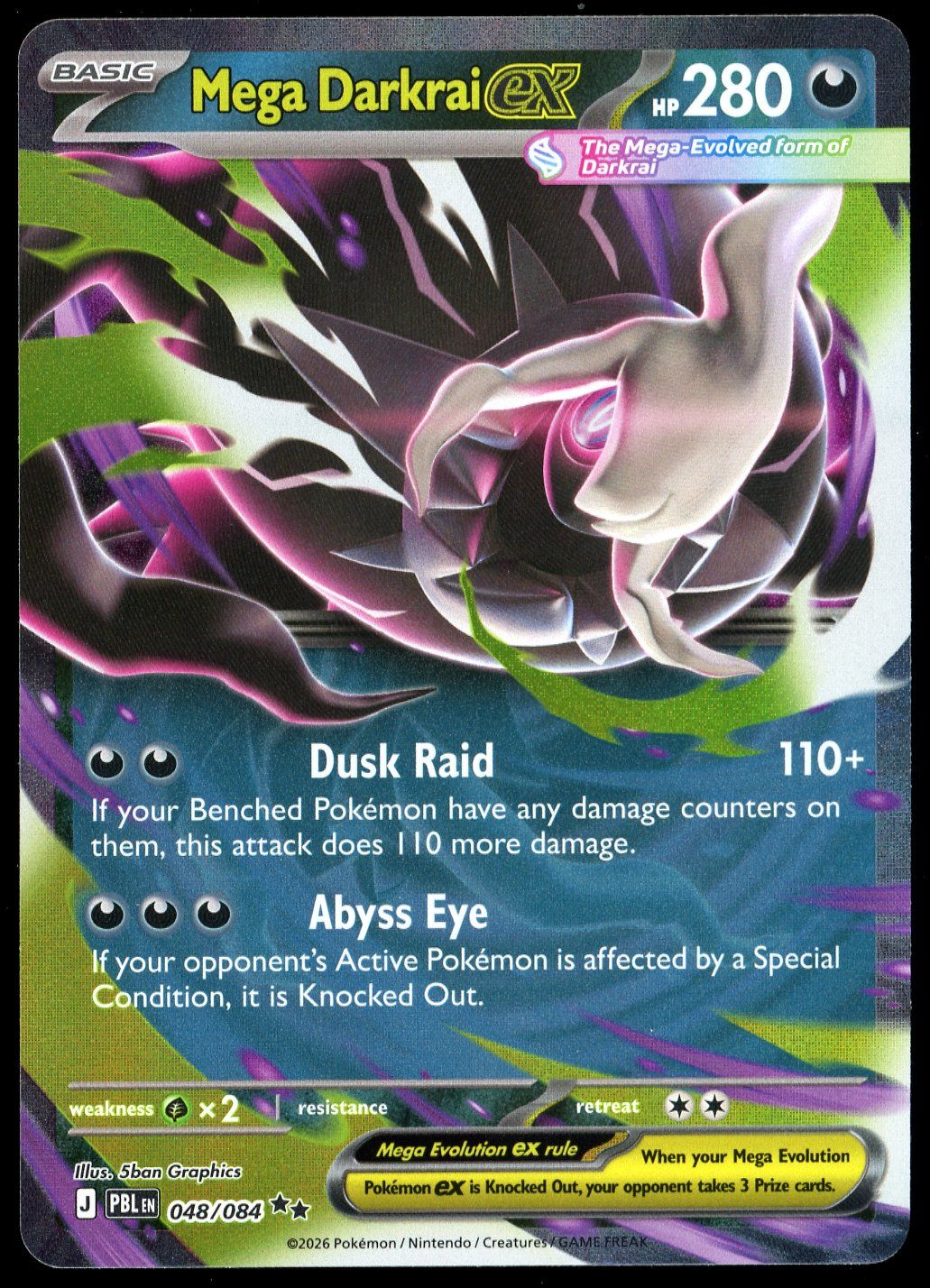 Pokemon Pitch Black 2026 - Mega Darkrai ex #48
