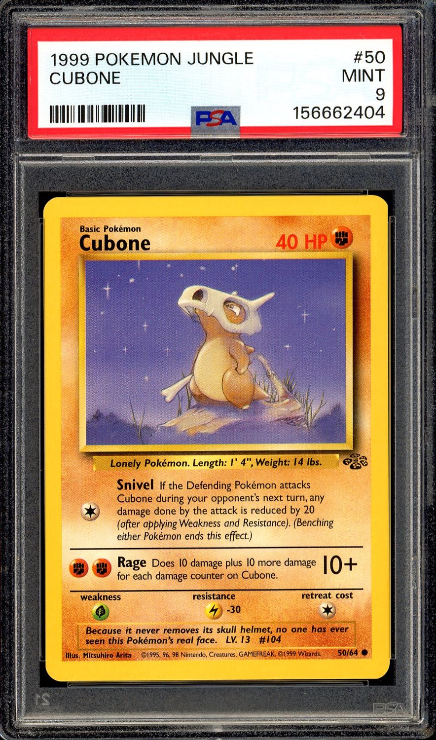 Pokemon Jungle 1999 - Cubone #50 - PSA 9