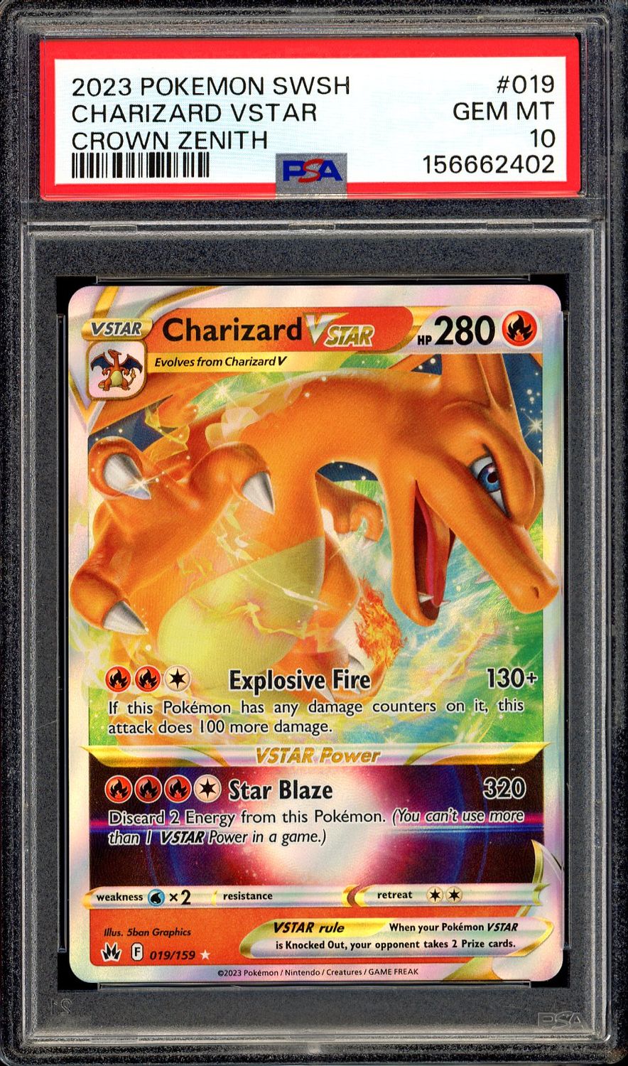 Pokemon Crown Zenith 2023 - Charizard VSTAR #19 - PSA 10