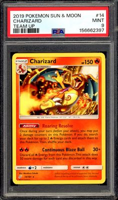 Pokemon Team Up 2019 - Charizard #14 - PSA 9