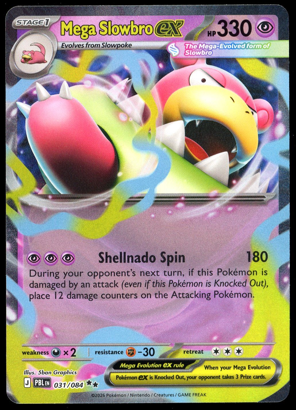 Pokemon Pitch Black 2026 - Mega Slowbro ex #31