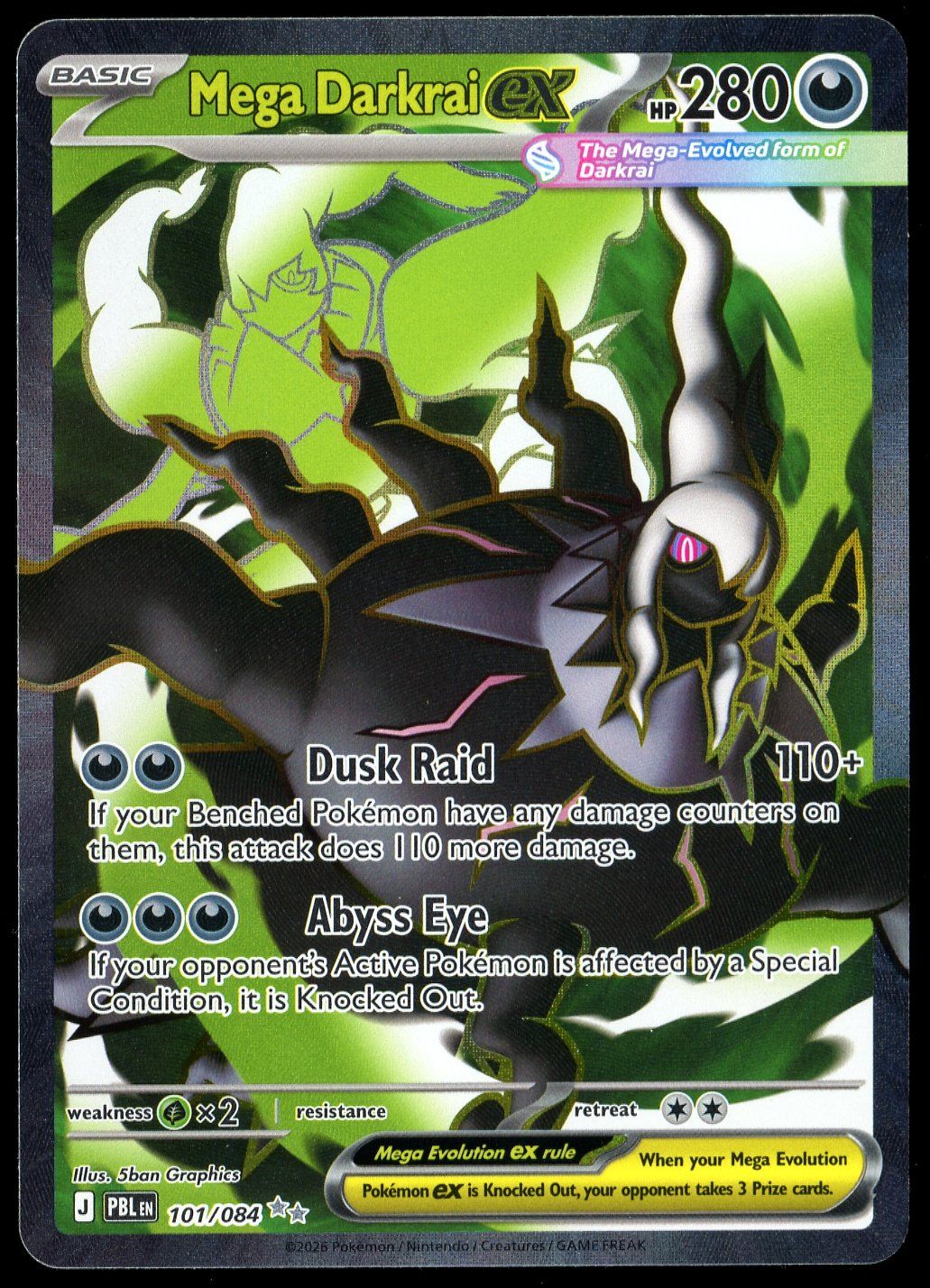 Pokemon Pitch Black 2026 - Mega Darkrai ex #101