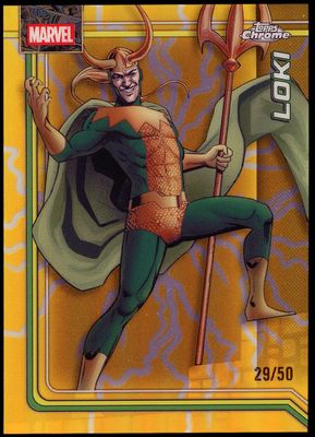 Topps Chrome Marvel 2026 - Loki 29/50 Gold Refractor #131