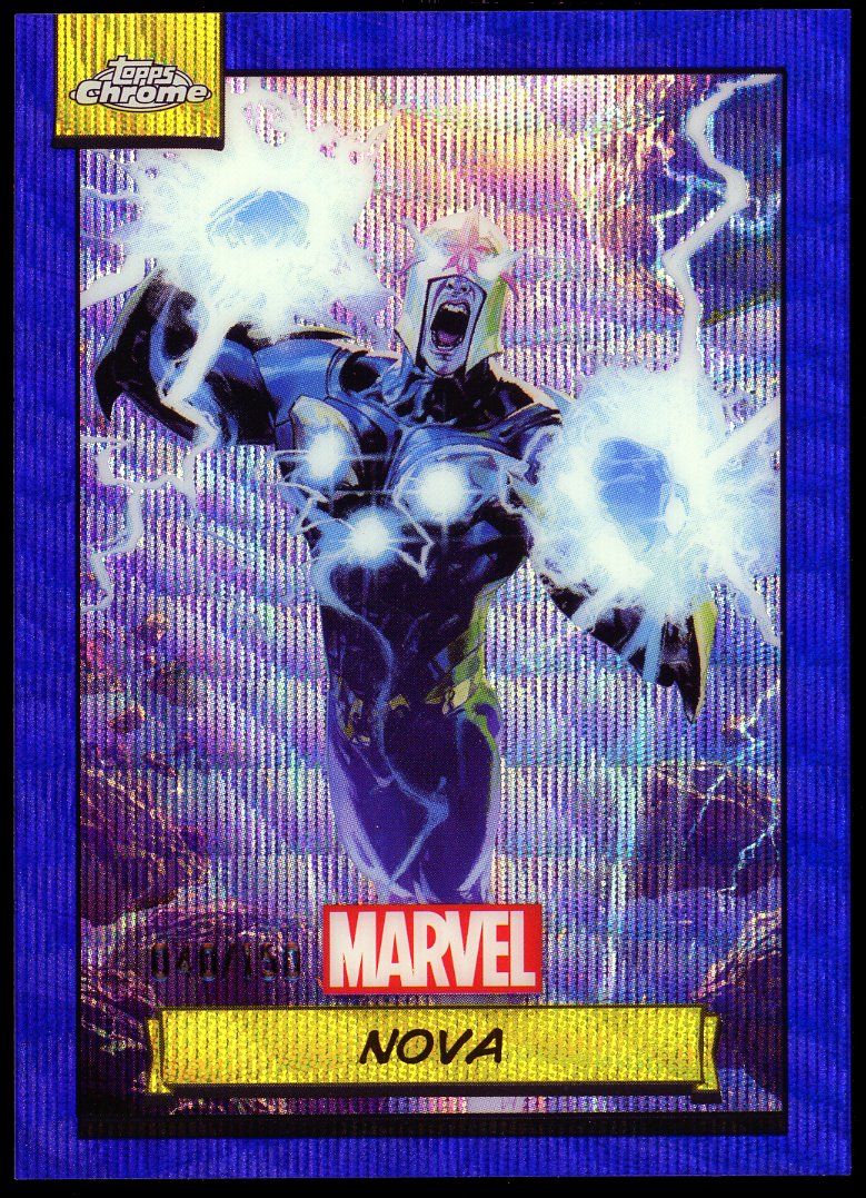 Topps Chrome Marvel 2024 - Nova 40/150 Blue Wave #143