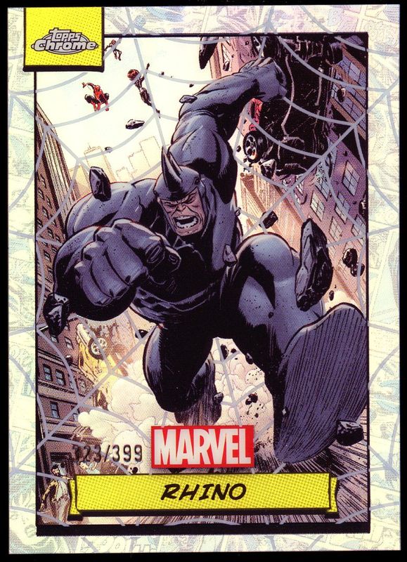 Topps Chrome Marvel 2024 - Rhino 323/399 Spider Web Refractor #52