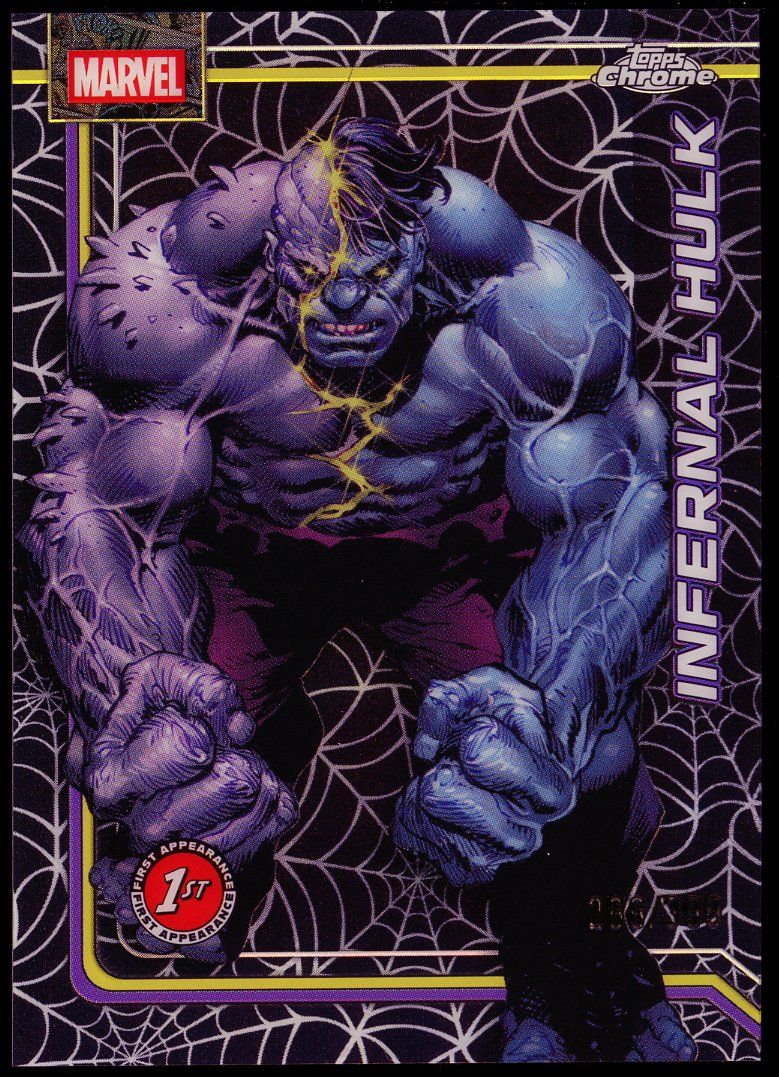 Topps Chrome Marvel 2026 - Infernal Hulk 266/399 Spider-Web Refractor #54