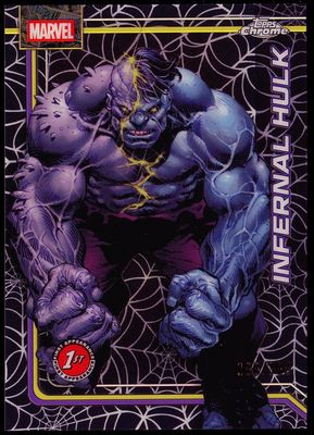 Topps Chrome Marvel 2026 - Infernal Hulk 266/399 Spider-Web Refractor #54