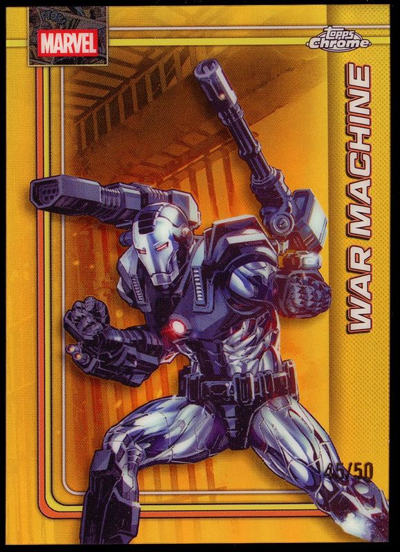 Topps Chrome Marvel 2026 - War Machine 45/50 Gold Refractor #193