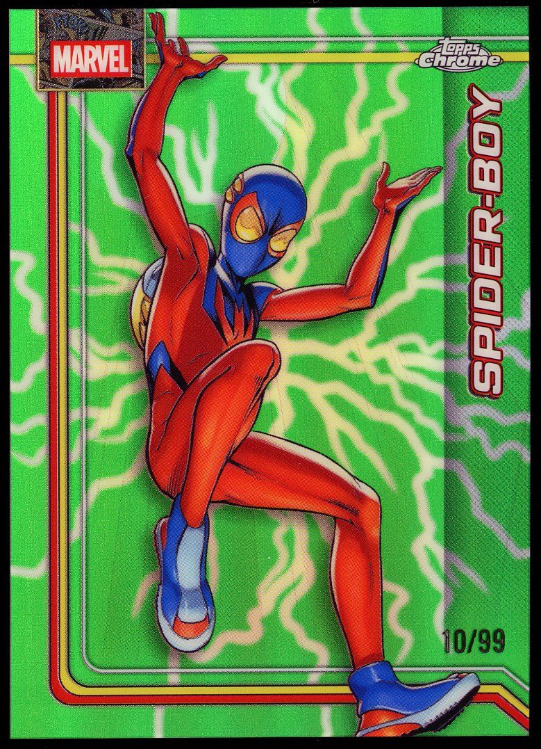 Topps Chrome Marvel 2026 - Spider-Boy 10/99 Green Lightning #160