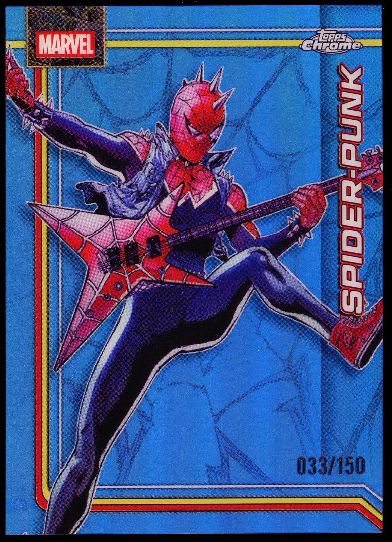 Topps Chrome Marvel 2026 - Spider-Punk 33/150 Blue Refractor #166