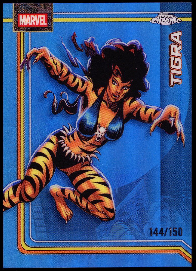 Topps Chrome Marvel 2026 - Tigra 144/150 Blue Refractor #179
