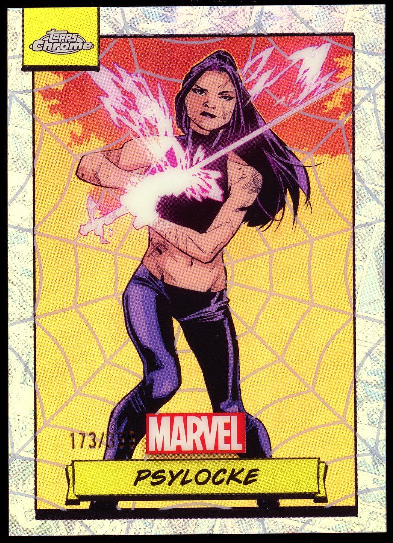 Topps Chrome Marvel 2024 - Psylocke 173/399 Spider Web Refractor #52