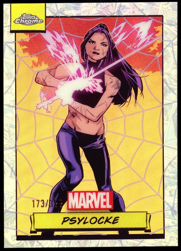 Topps Chrome Marvel 2024 - Psylocke 173/399 Spider Web Refractor #52