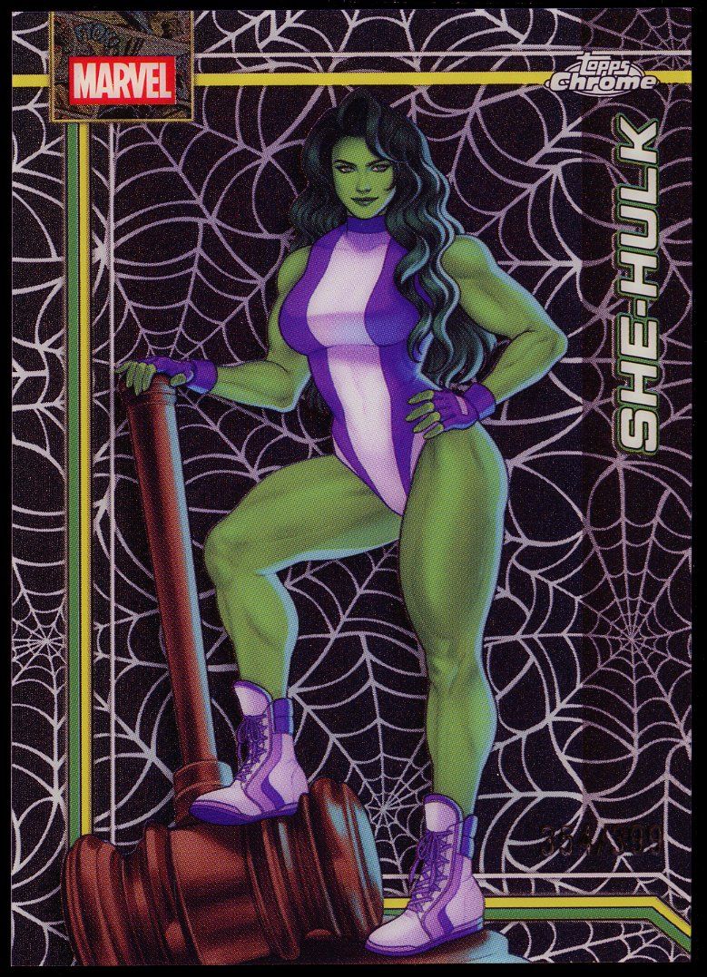 Topps Chrome Marvel 2026 - She-Hulk 354/399 Spider-Web Refractor #151