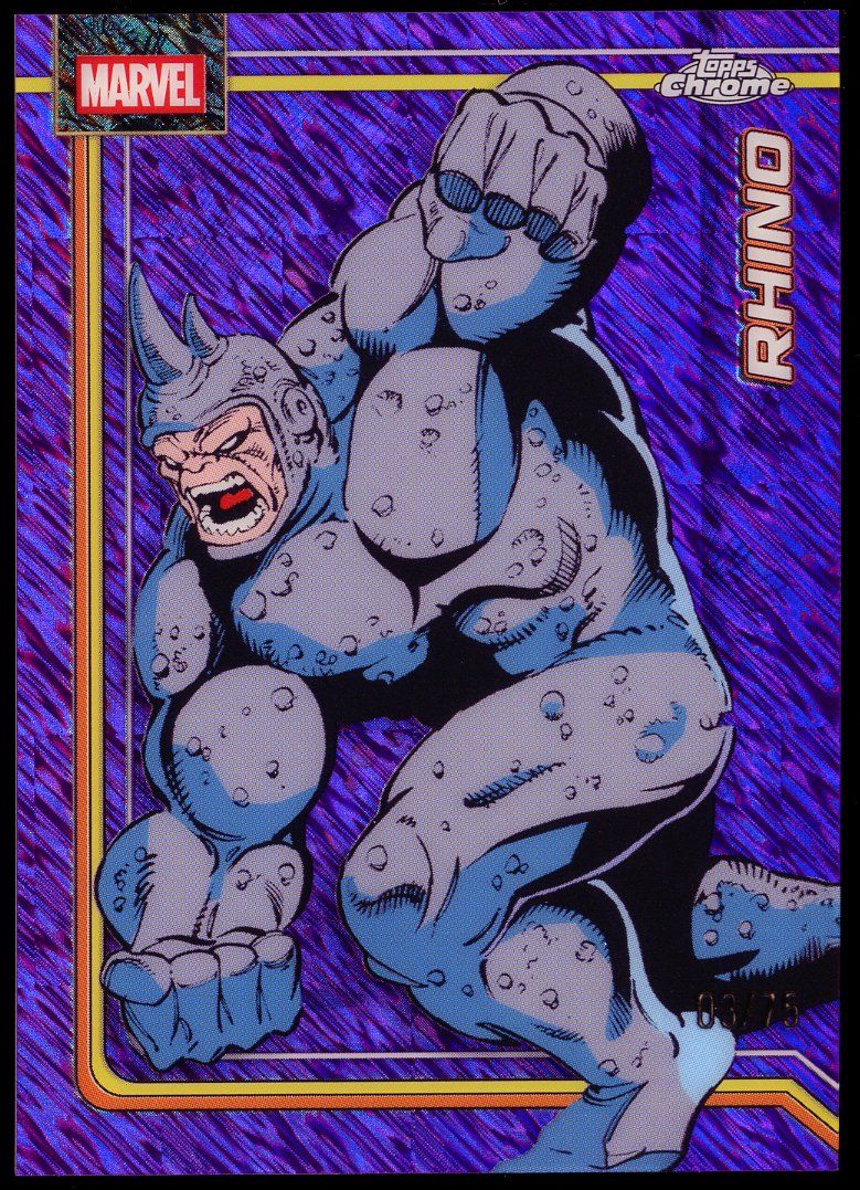 Topps Chrome Marvel 2026 - Rhino 3/75 Purple Shimmer Refractor #97