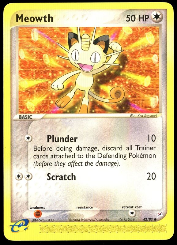 Pokemon Team Magma &amp; Team Aqua 2004 - Meowth #42