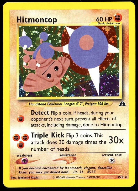 Pokemon Neo Discovery 2001 - Hitmontop Holo #3