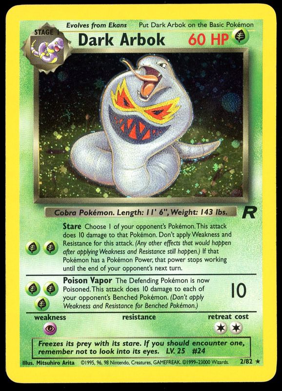 Pokemon Team Rocket 2000 - Dark Arbok Holo #2