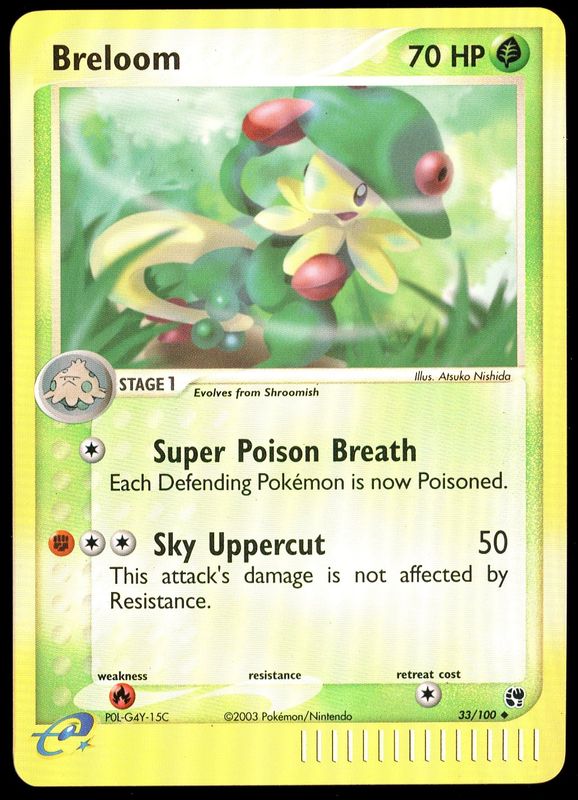Pokemon Sandstorm 2003 - Breloom Reverse Holo #33