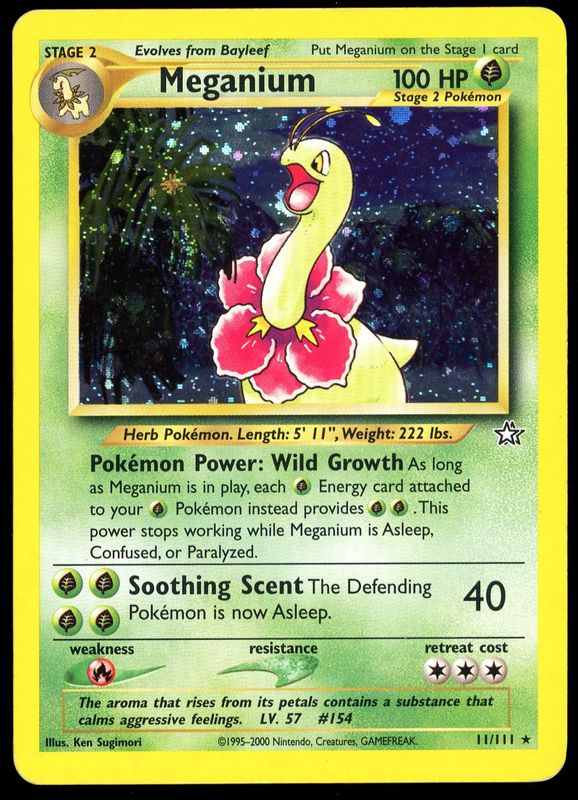 Pokemon Neo Discovery 2001 - Meganium Holo #11