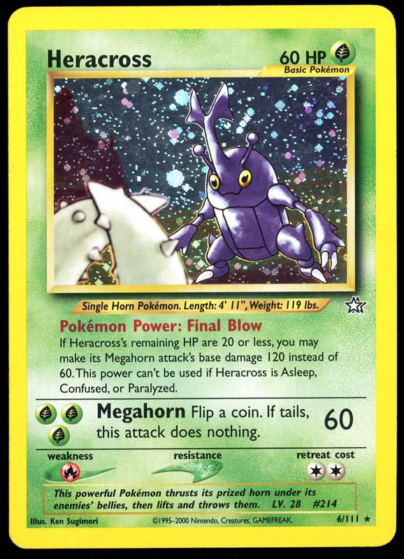 Pokemon Neo Genesis 2000 - Heracross Holo #6