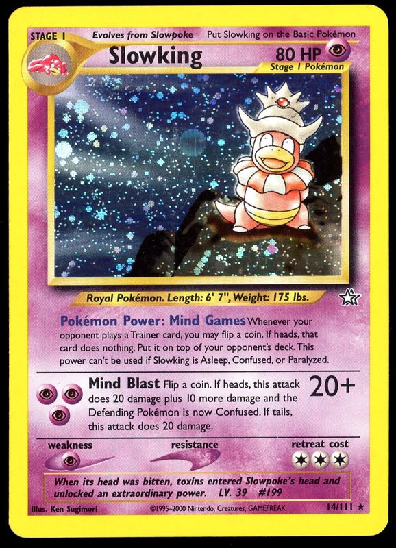 Pokemon Neo Genesis 2000 - Slowking Holo #14