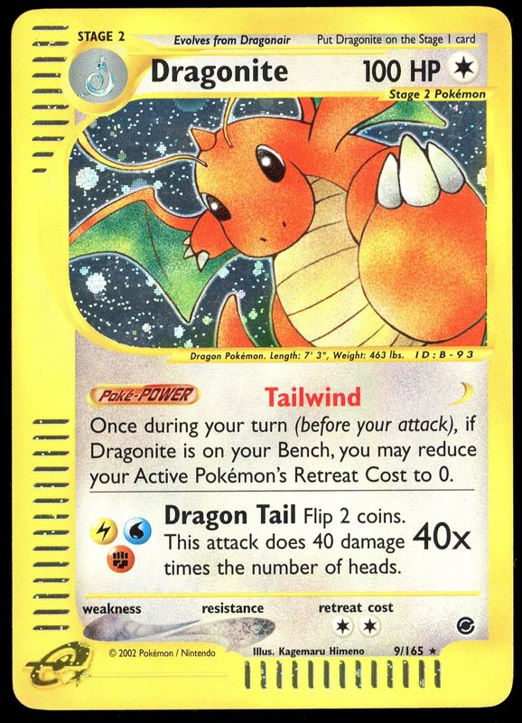 Pokemon Expedition 2002 - Dragonite Holo #9