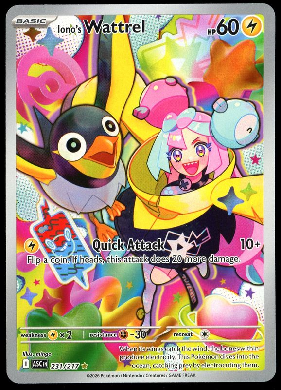 Pokemon Ascended Heroes 2026 - Iono’s Wattrel #231