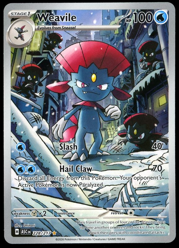 Pokemon Ascended Heroes 2026 - Weavile #228