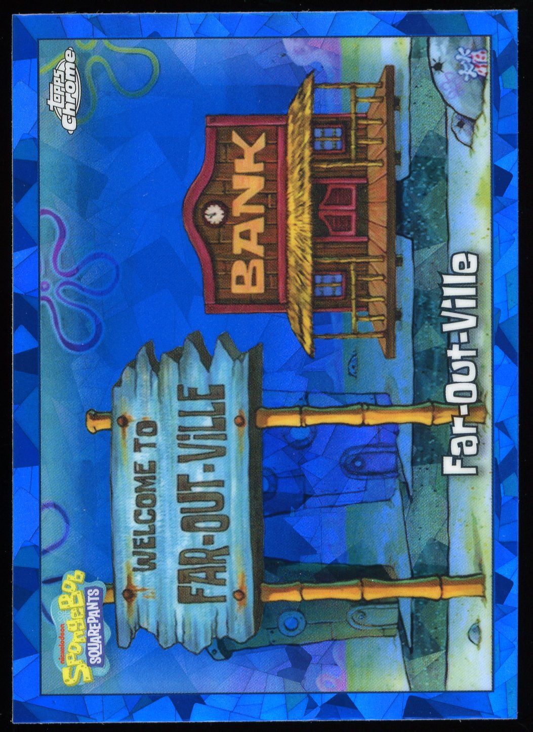 Topps Chrome SpongeBob SquarePants 2025 - Far-Out-Ville Sapphire #109