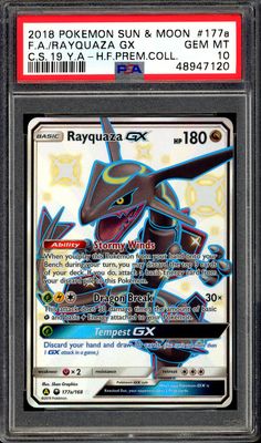 Pokemon Celestial Storm 2018 - Rayquaza GX #177a - PSA 10