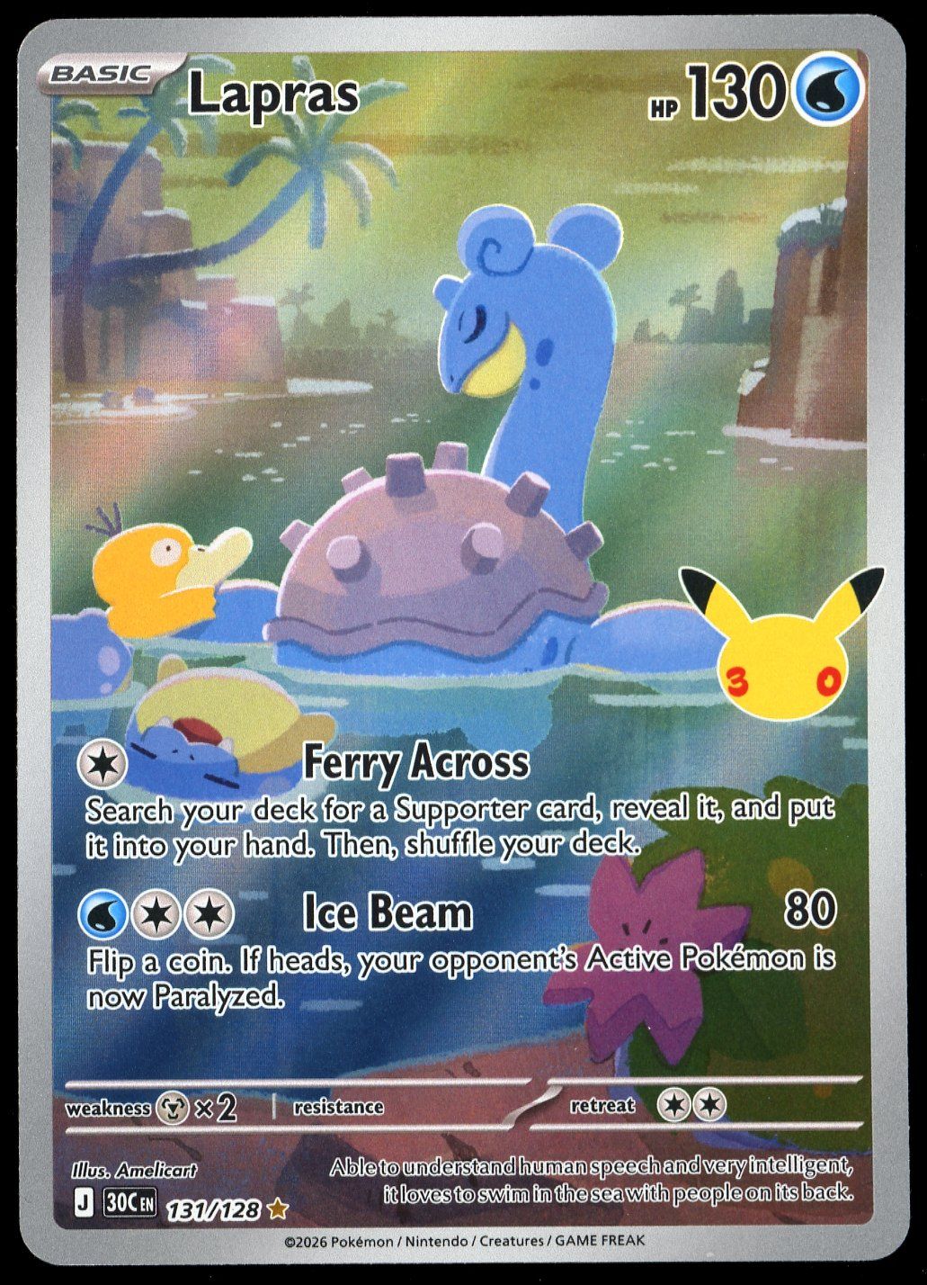 Pokemon 30th Celebration 2026 - Lapras #131