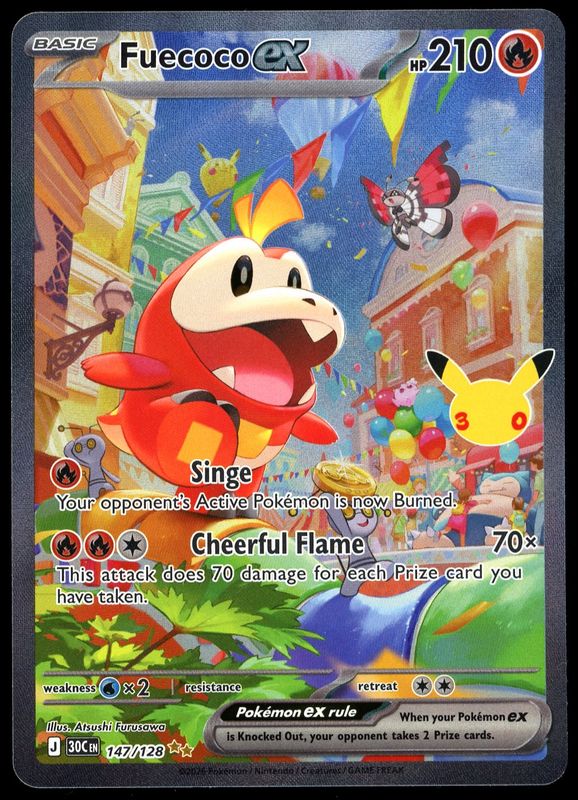 Pokemon 30th Celebration 2026 - Fuecoco EX #147