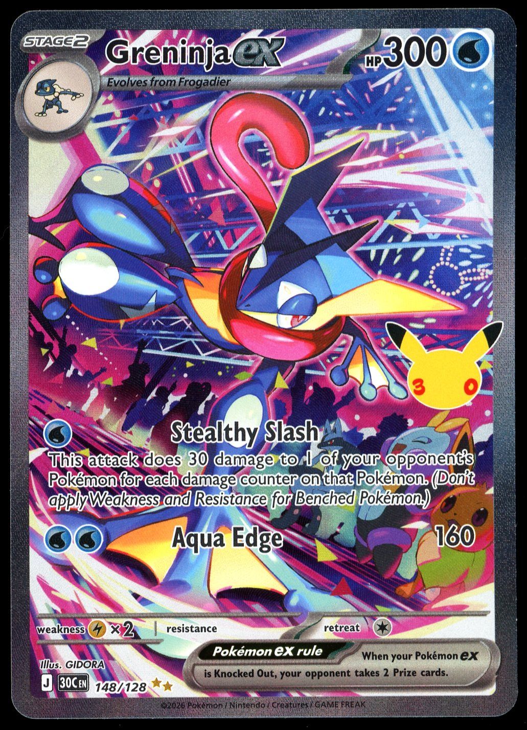 Pokemon 30th Celebration 2026 - Greninja EX #148